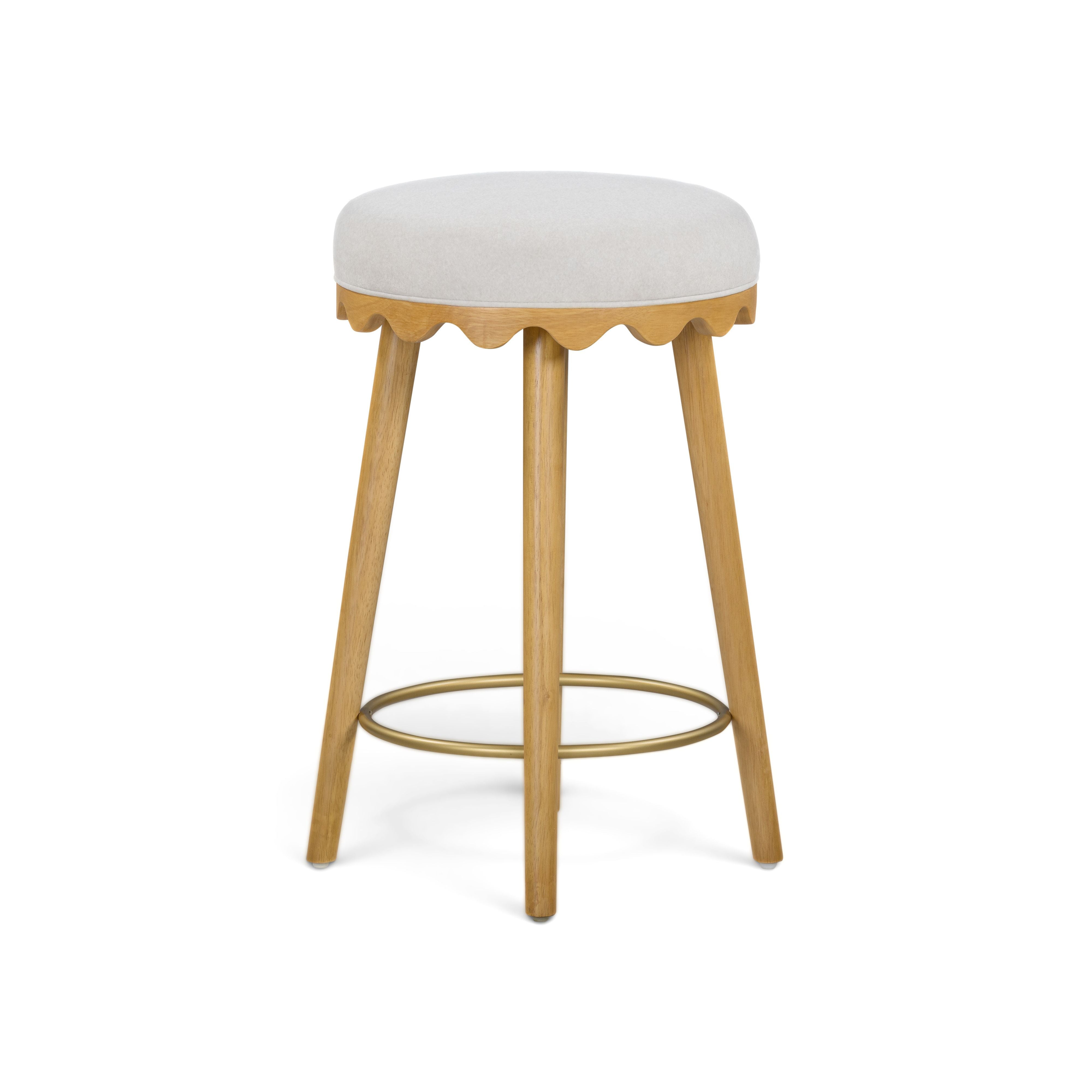 Oodle Performance Vegan Mohair Bar and Counter Stool