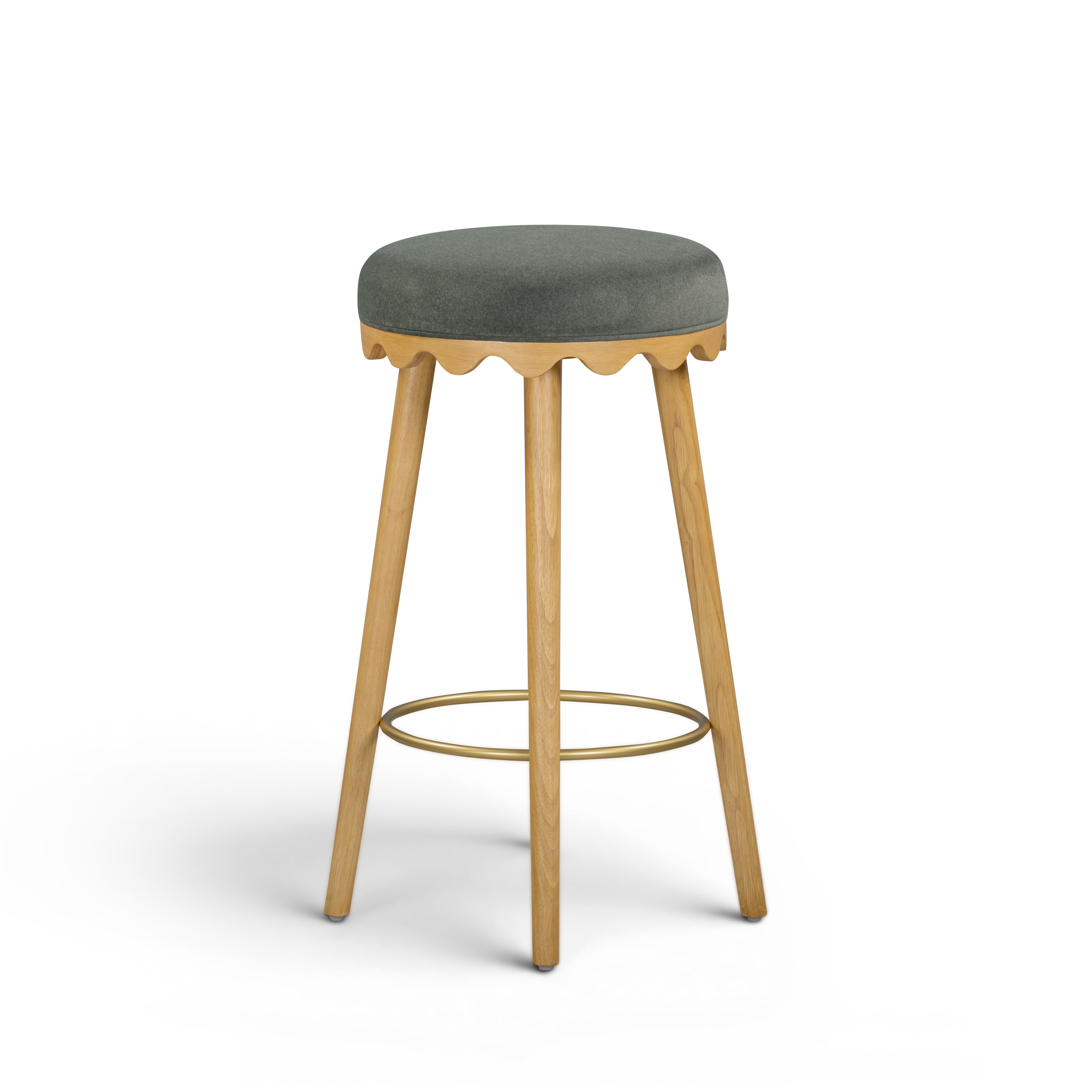 Oodle Performance Vegan Mohair Bar and Counter Stool