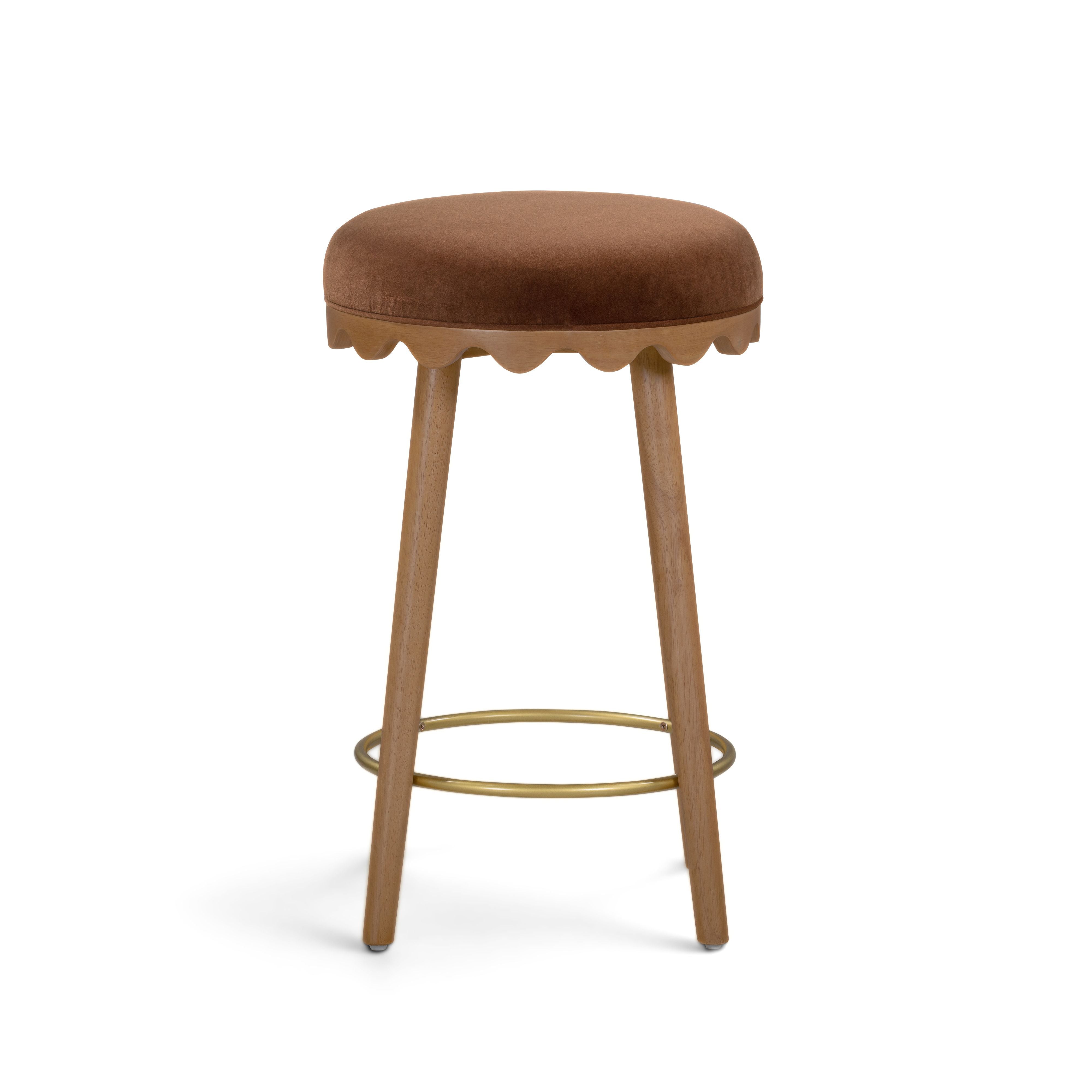 Oodle Performance Vegan Mohair Bar and Counter Stool