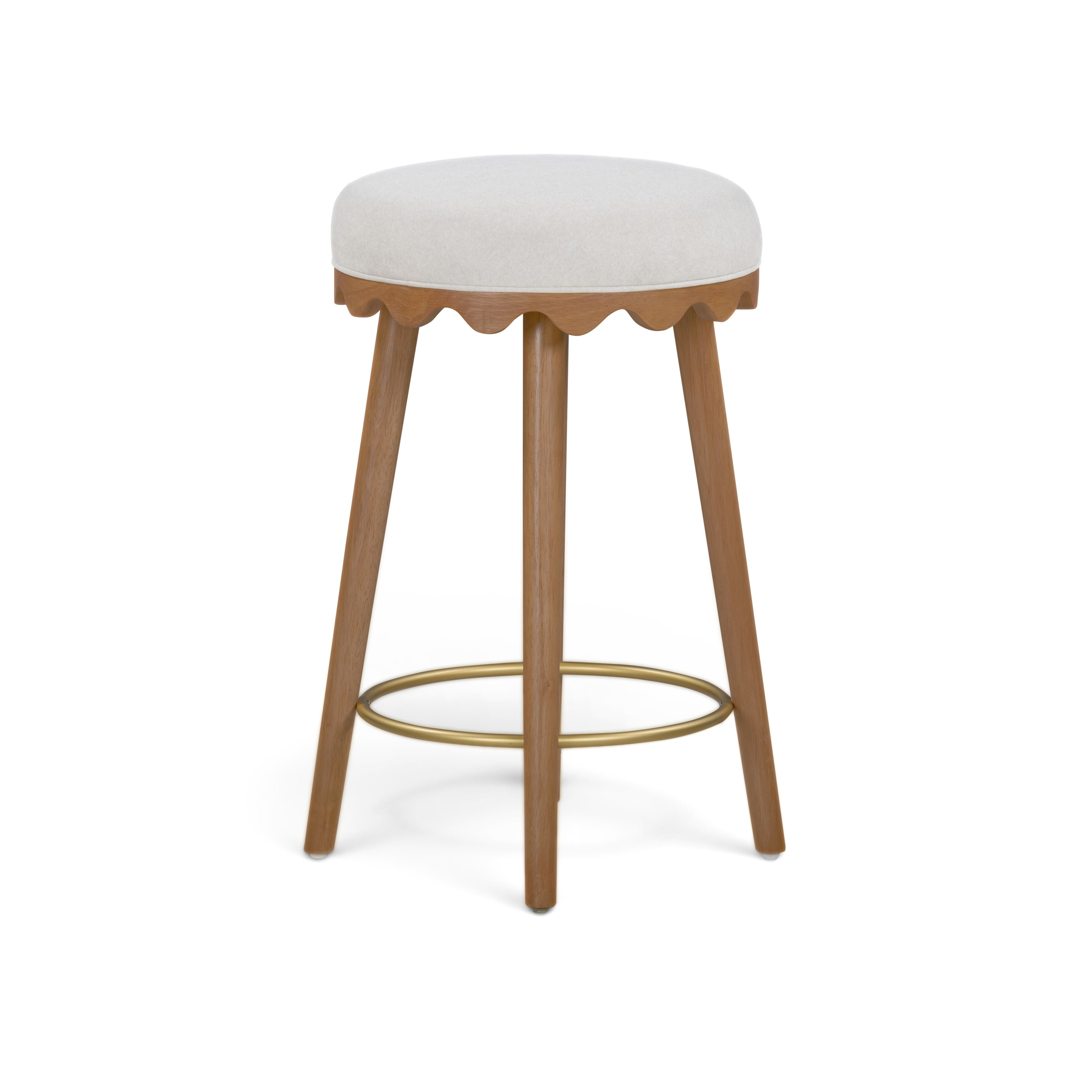 Oodle Performance Vegan Mohair Bar and Counter Stool
