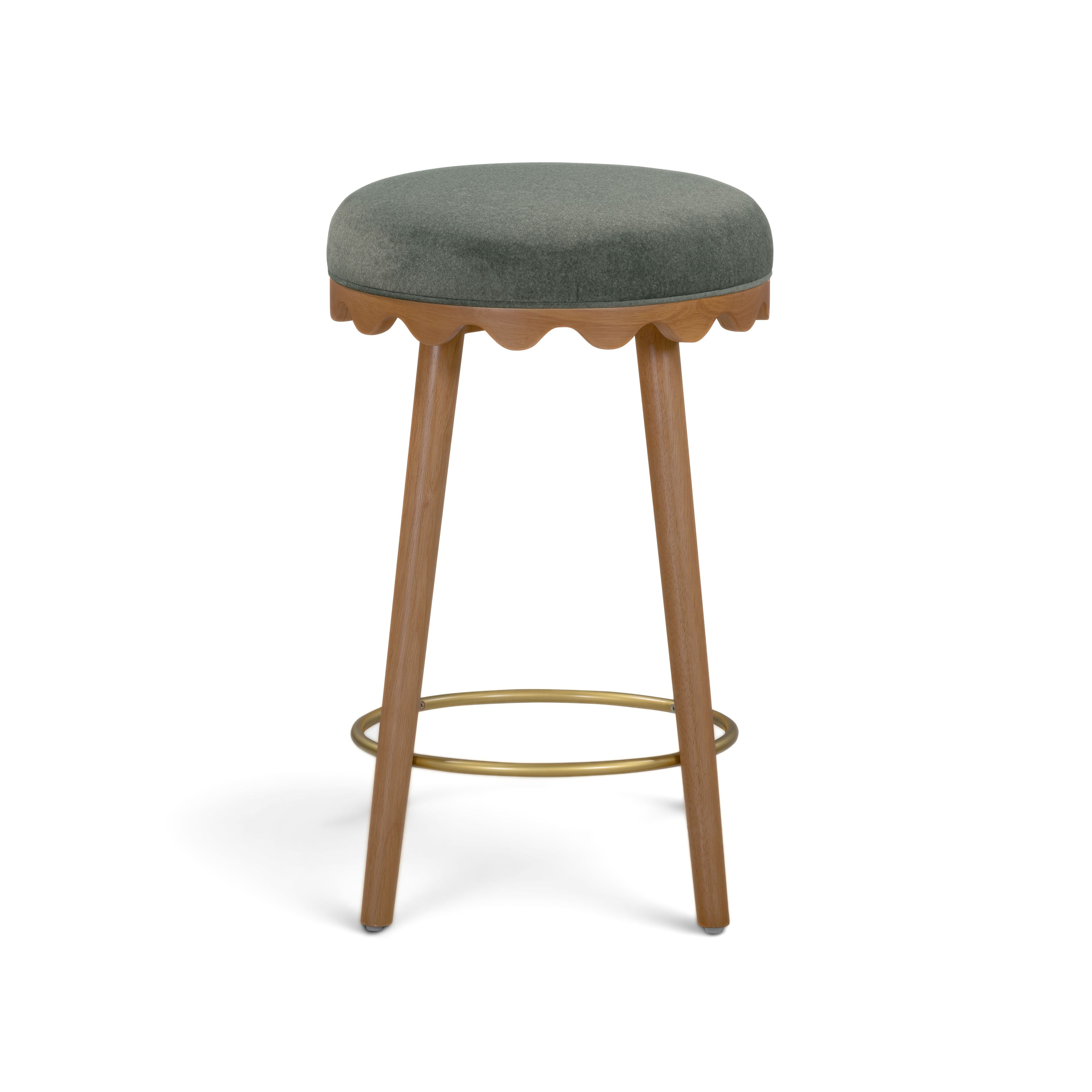 Oodle Performance Vegan Mohair Bar and Counter Stool