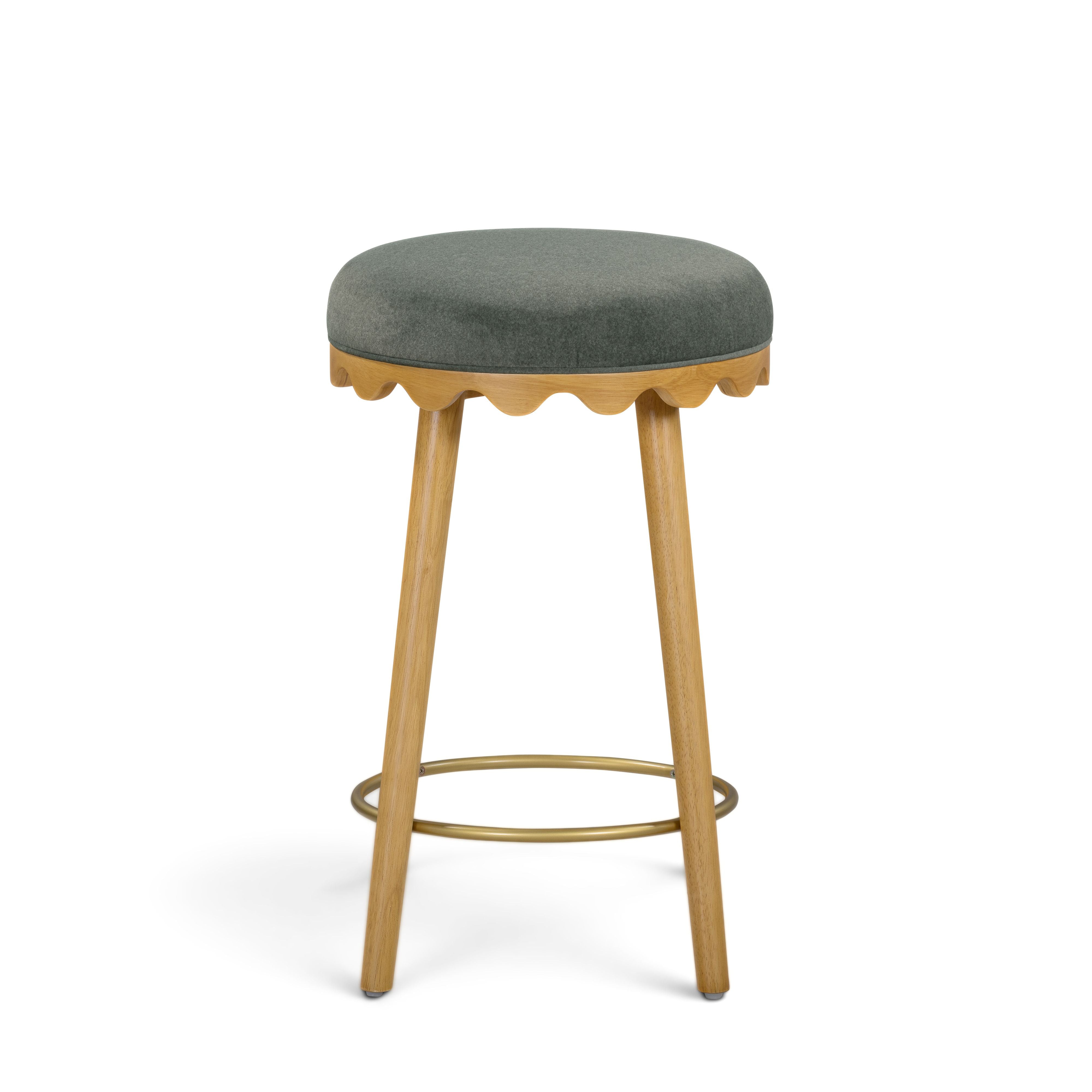 Oodle Performance Vegan Mohair Bar and Counter Stool