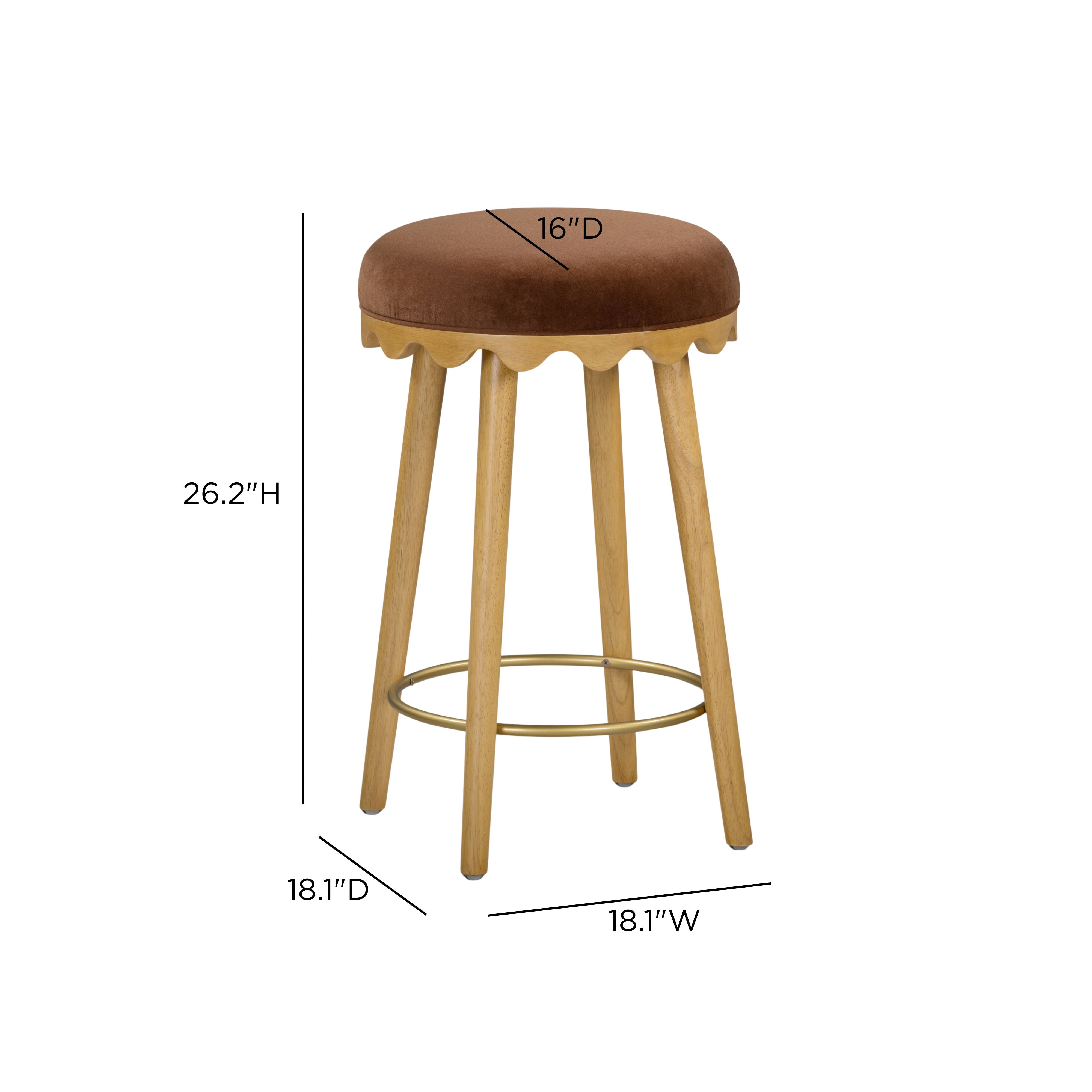 Oodle Performance Vegan Mohair Bar and Counter Stool