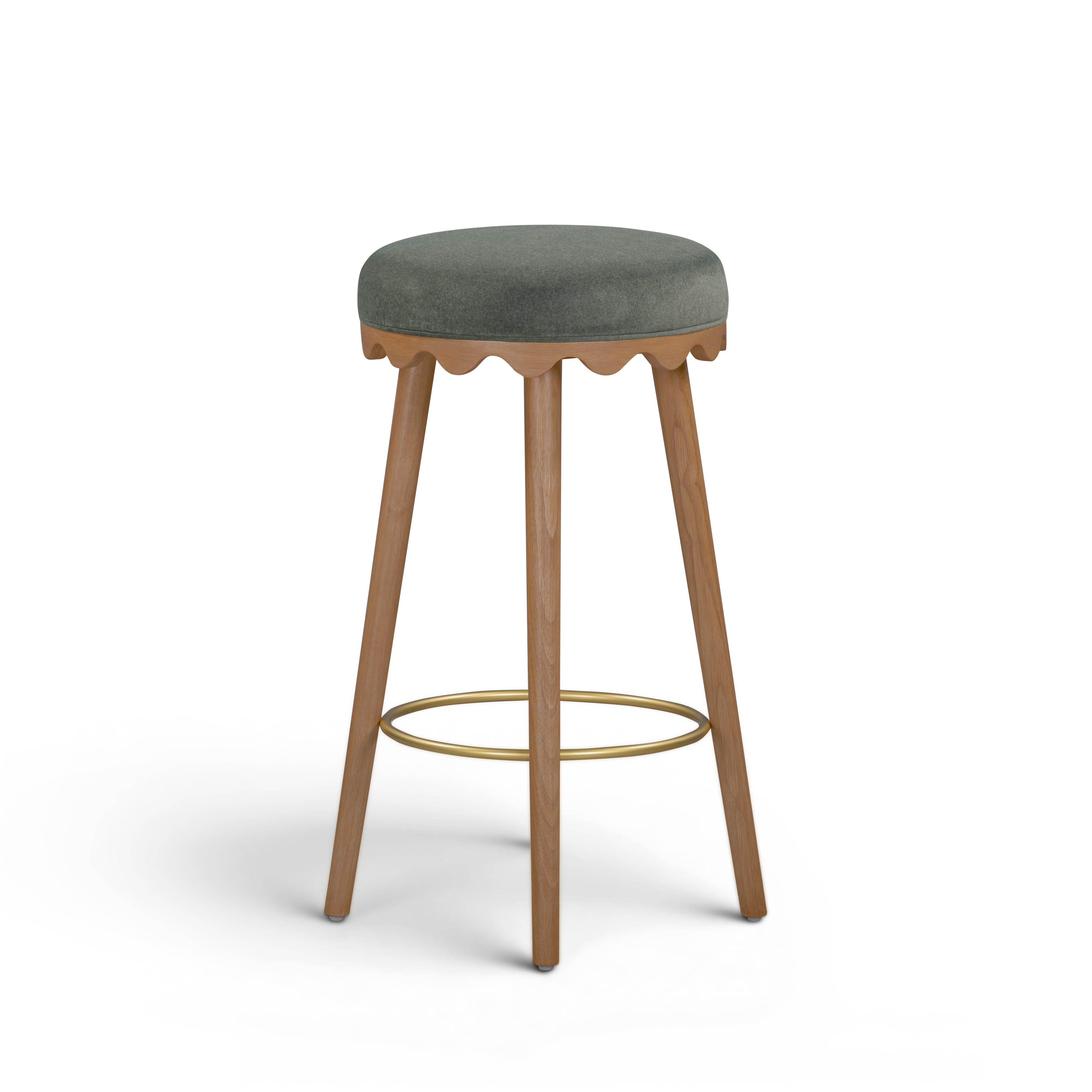 Oodle Performance Vegan Mohair Bar and Counter Stool