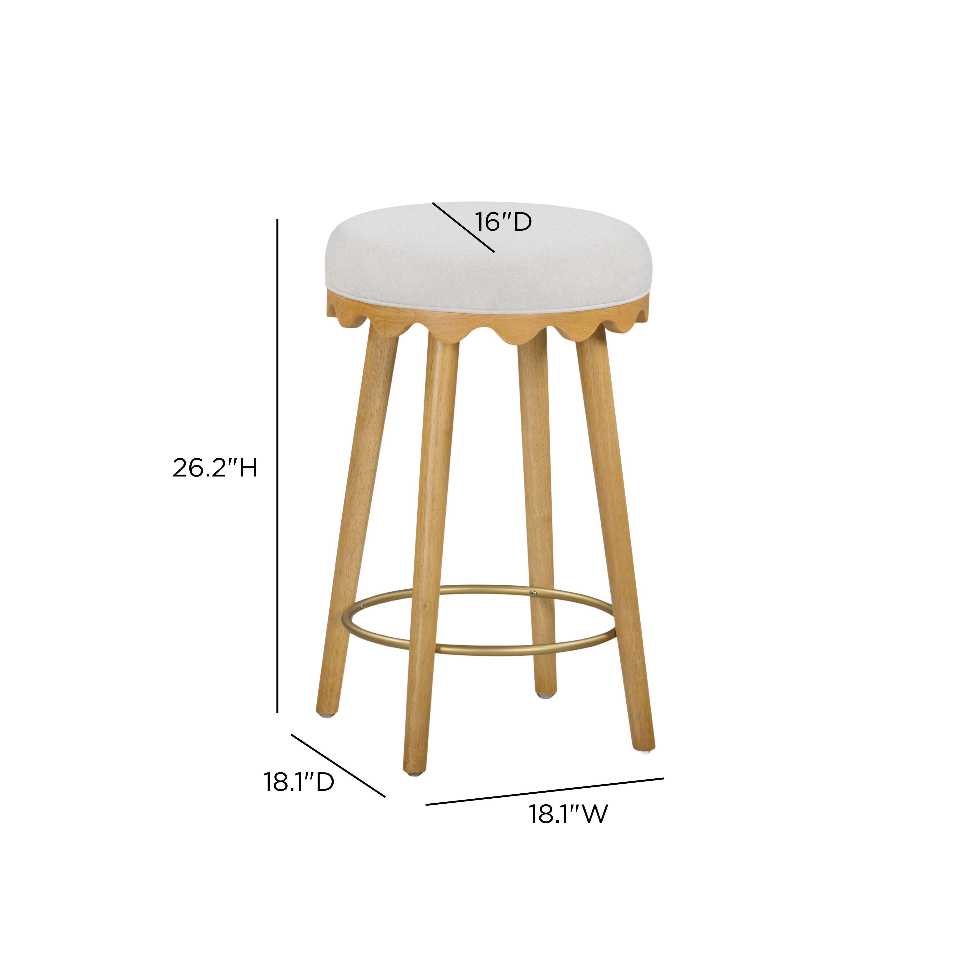 Oodle Performance Vegan Mohair Bar and Counter Stool