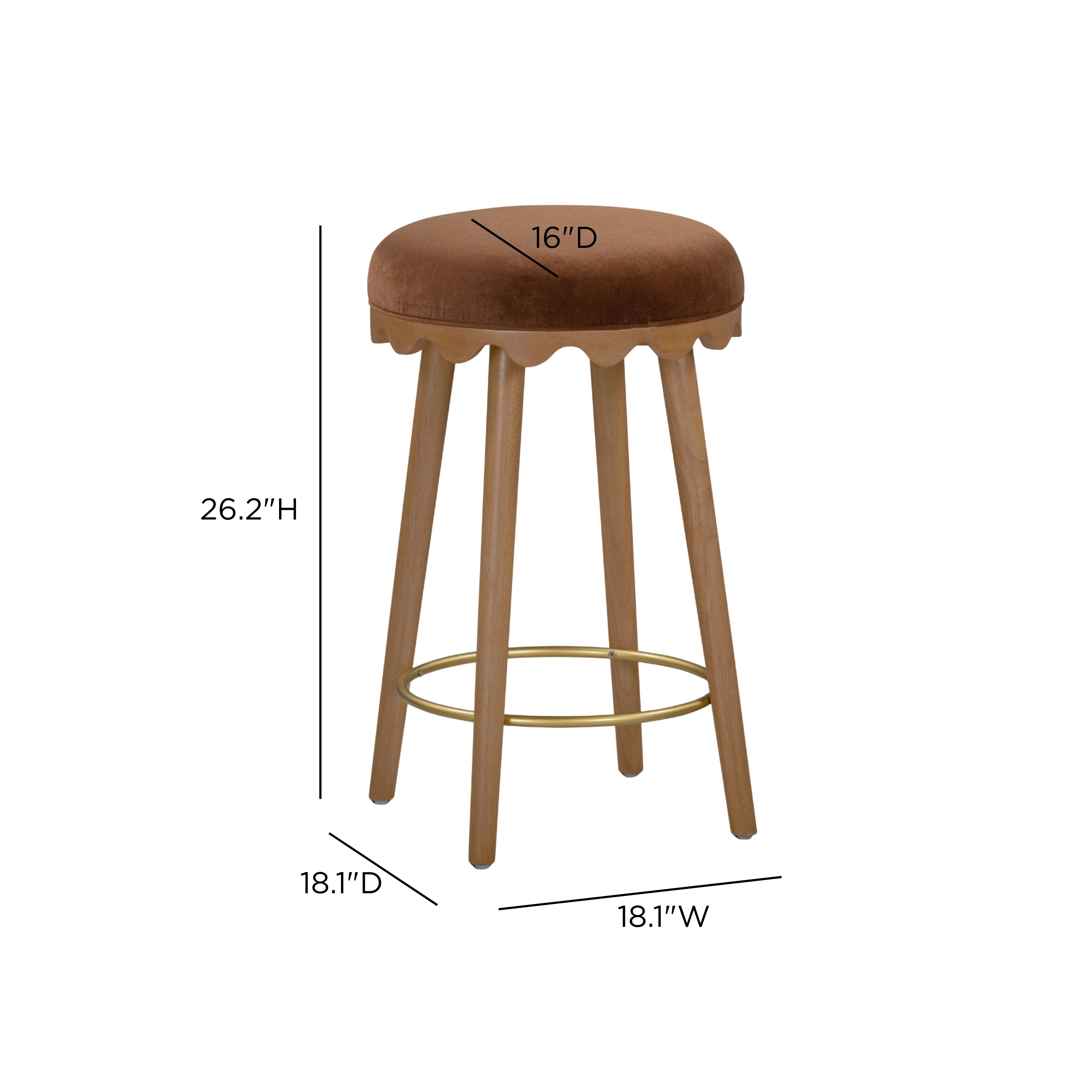Oodle Performance Vegan Mohair Bar and Counter Stool