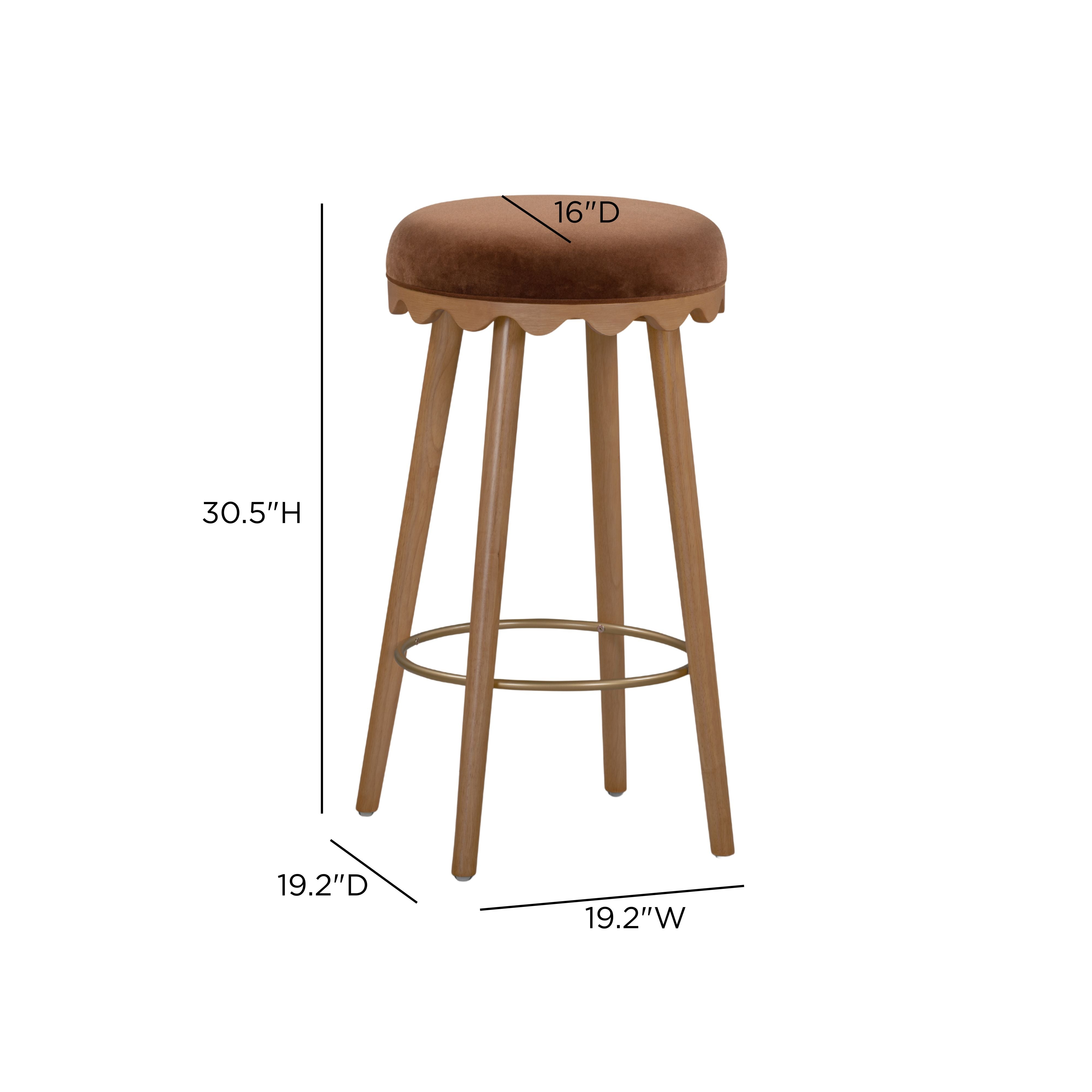 Oodle Performance Vegan Mohair Bar and Counter Stool