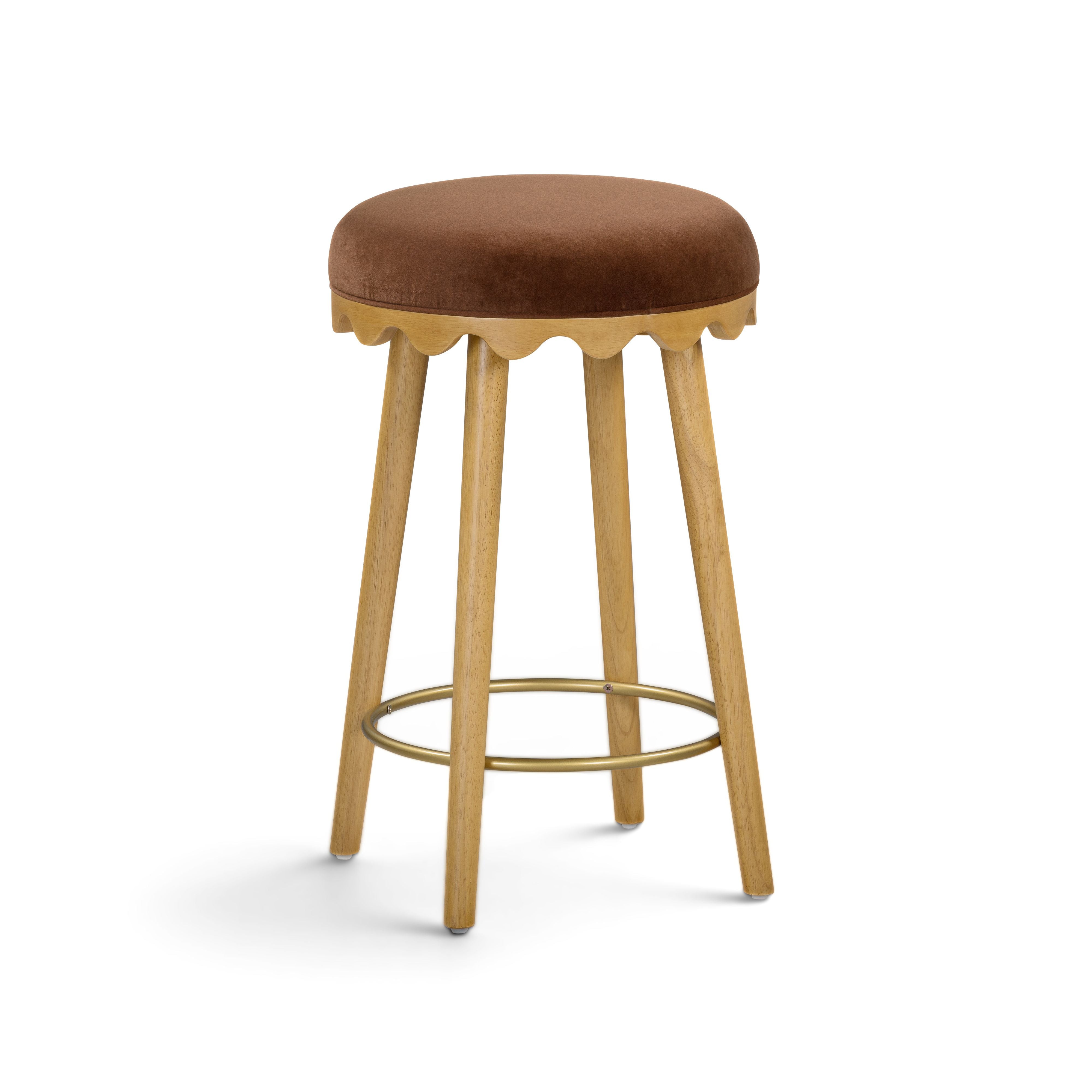 Oodle Performance Vegan Mohair Bar and Counter Stool