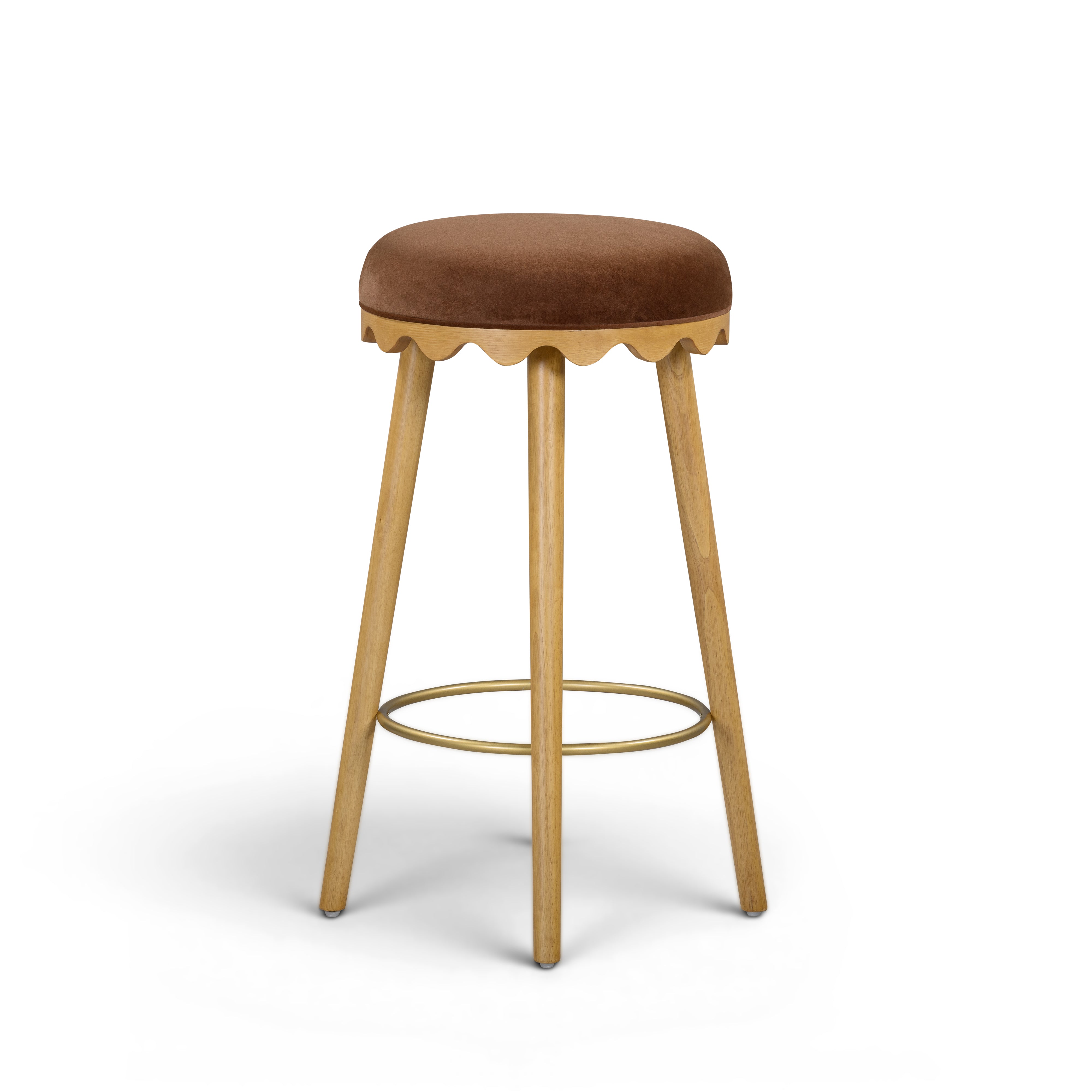 Oodle Performance Vegan Mohair Bar and Counter Stool