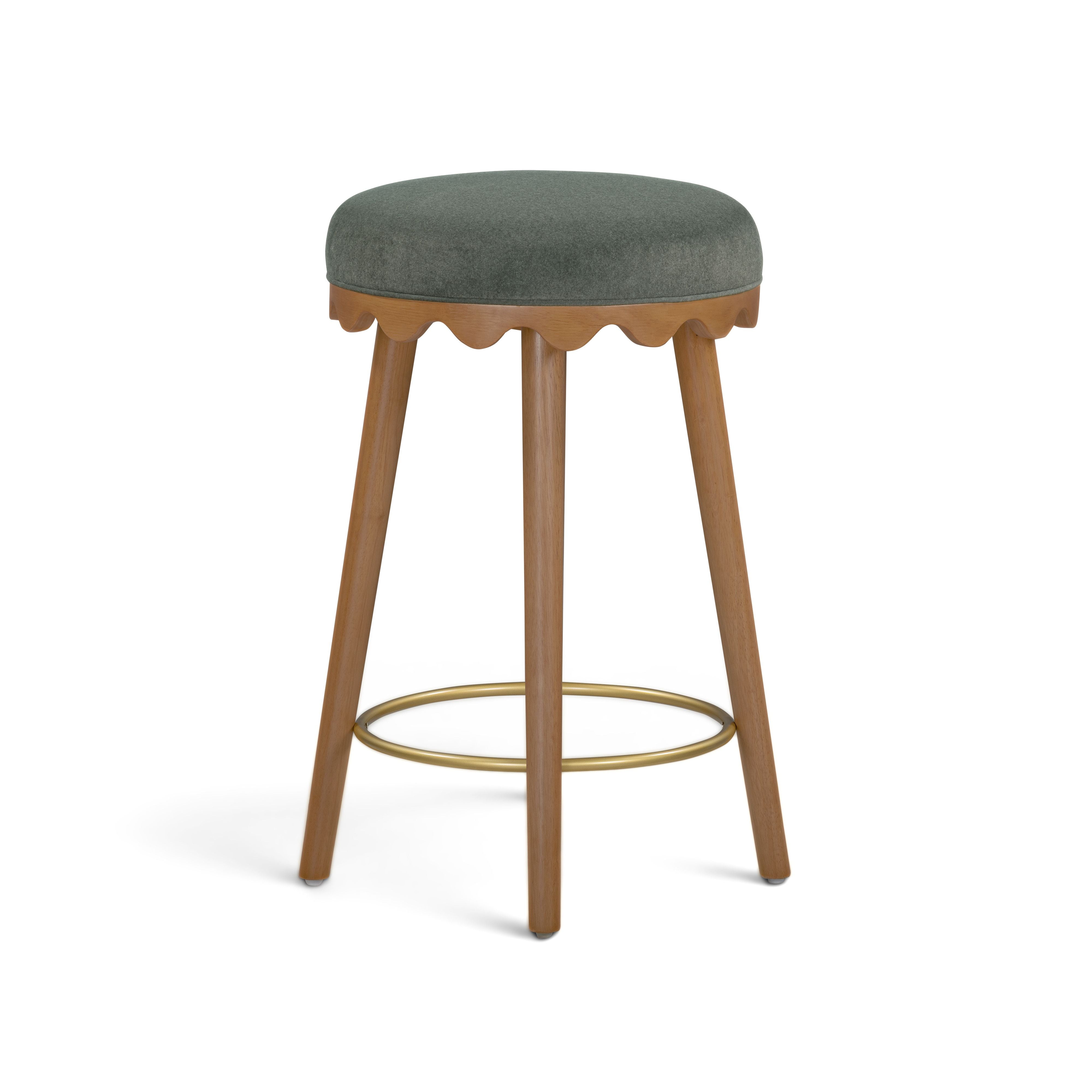 Oodle Performance Vegan Mohair Bar and Counter Stool