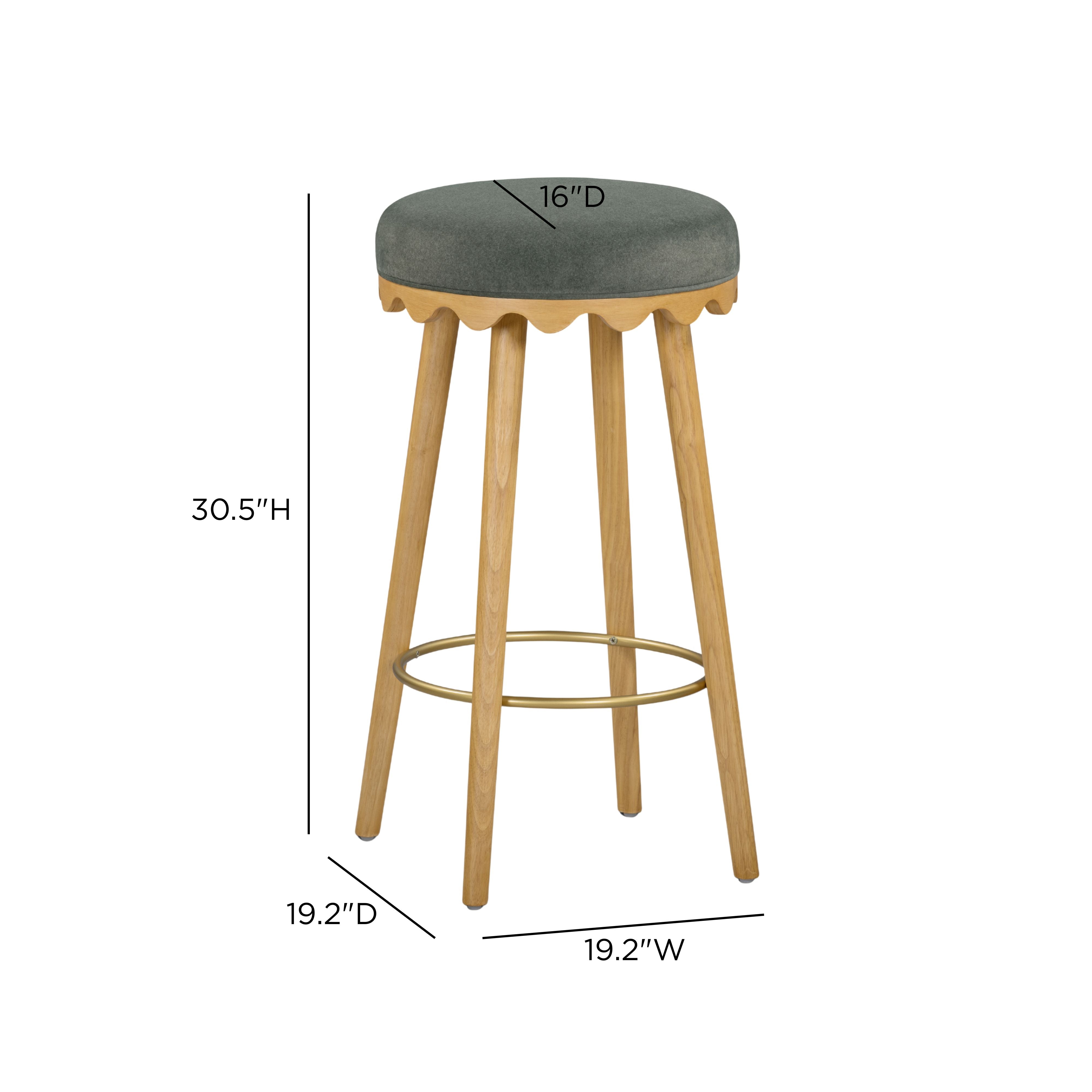Oodle Performance Vegan Mohair Bar and Counter Stool