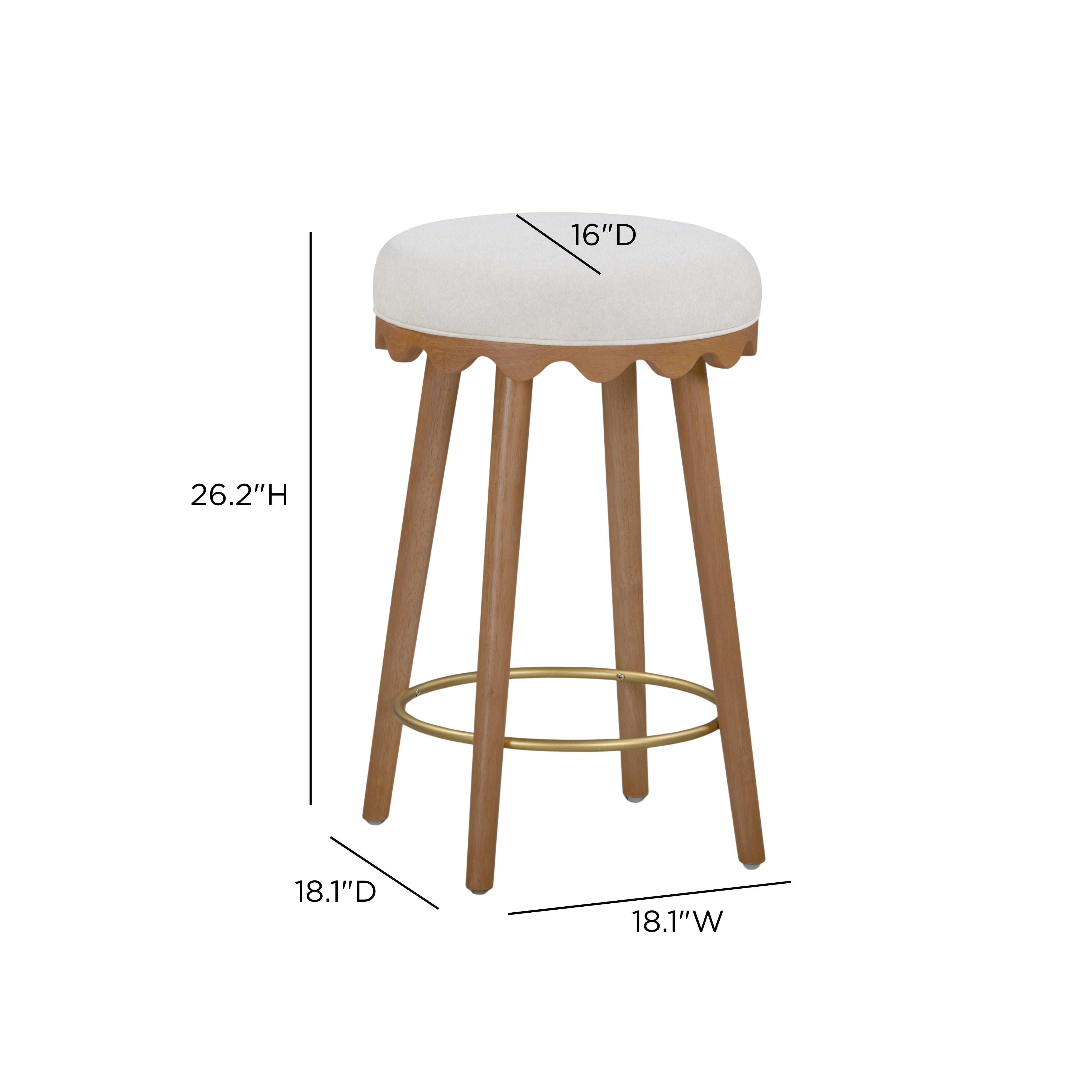 Oodle Performance Vegan Mohair Bar and Counter Stool