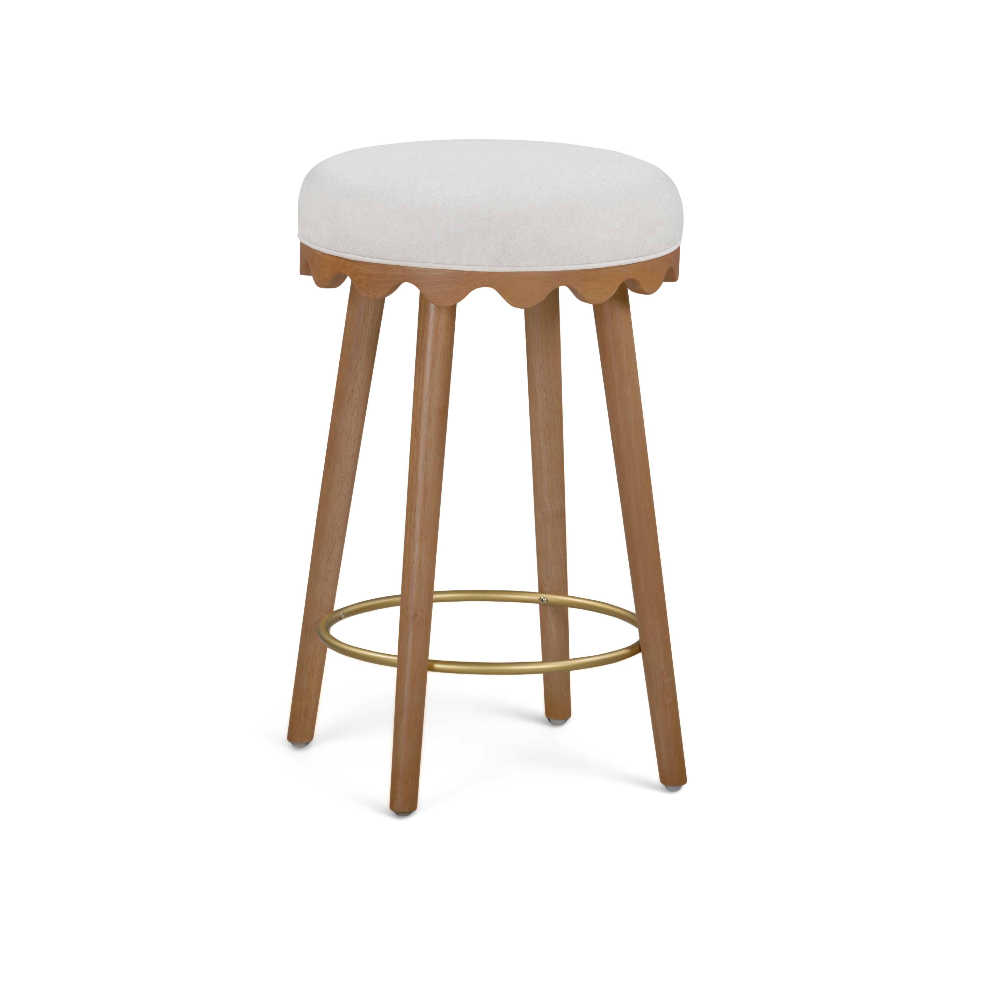 Oodle Performance Vegan Mohair Bar and Counter Stool