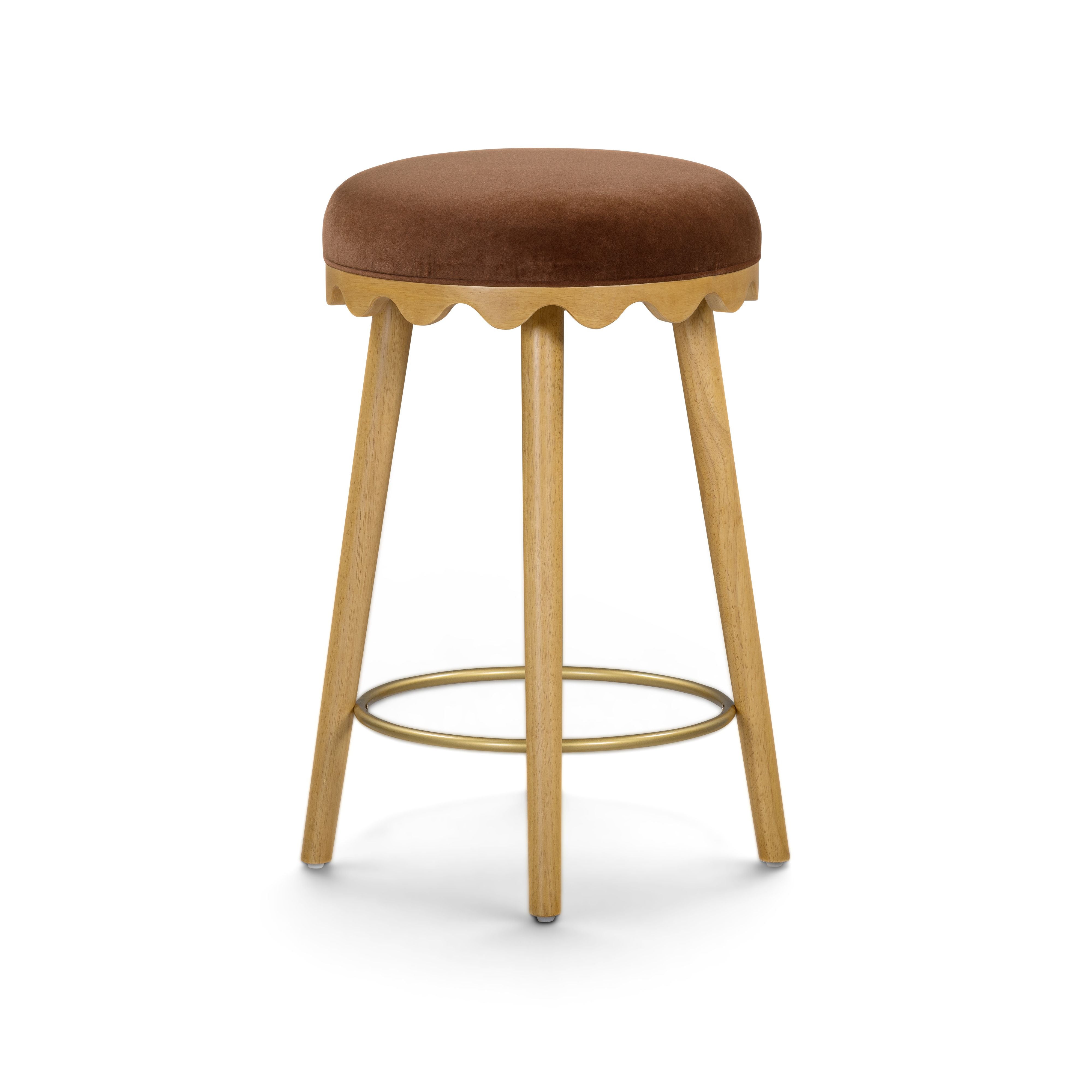 Oodle Performance Vegan Mohair Bar and Counter Stool