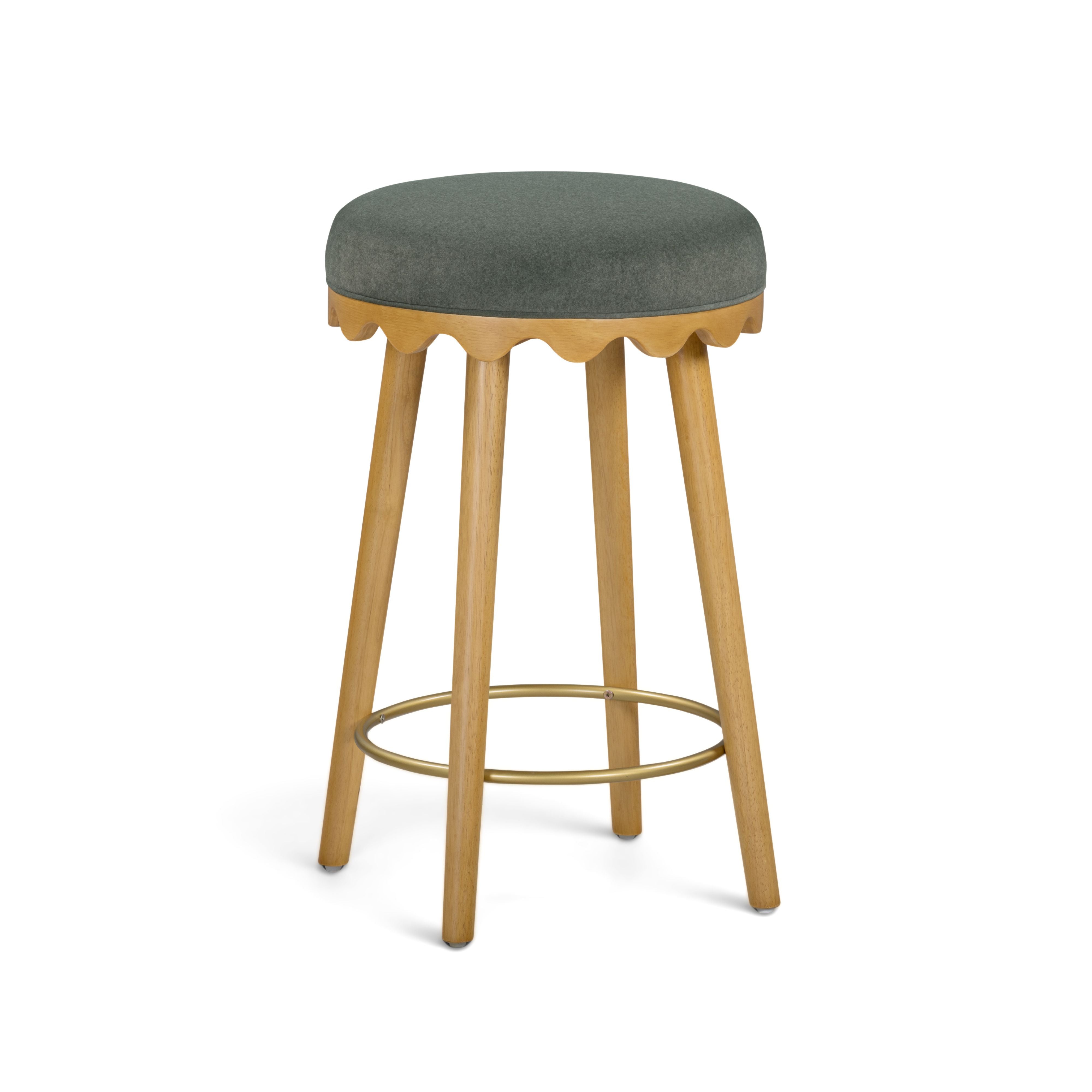 Oodle Performance Vegan Mohair Bar and Counter Stool