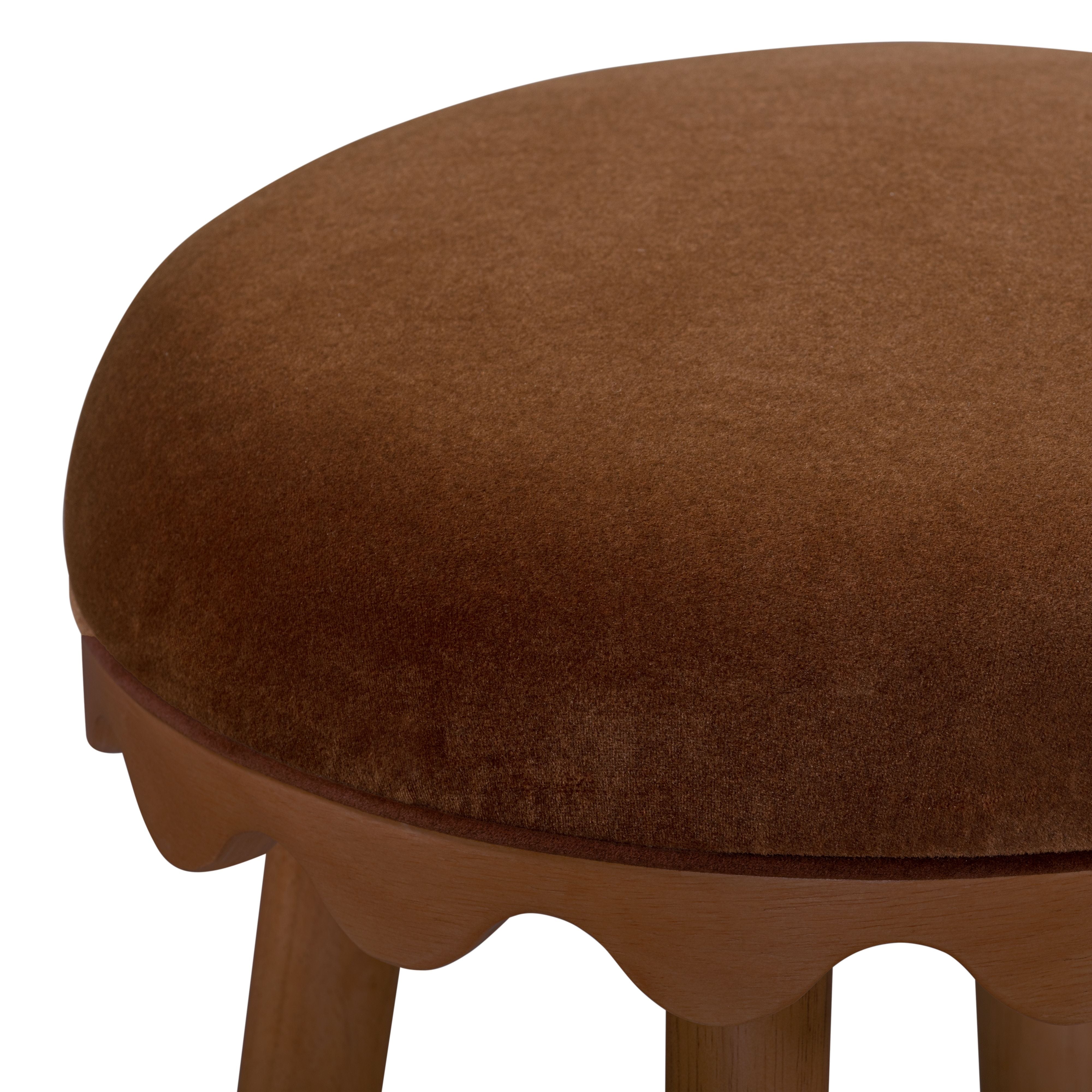 Oodle Performance Vegan Mohair Bar and Counter Stool