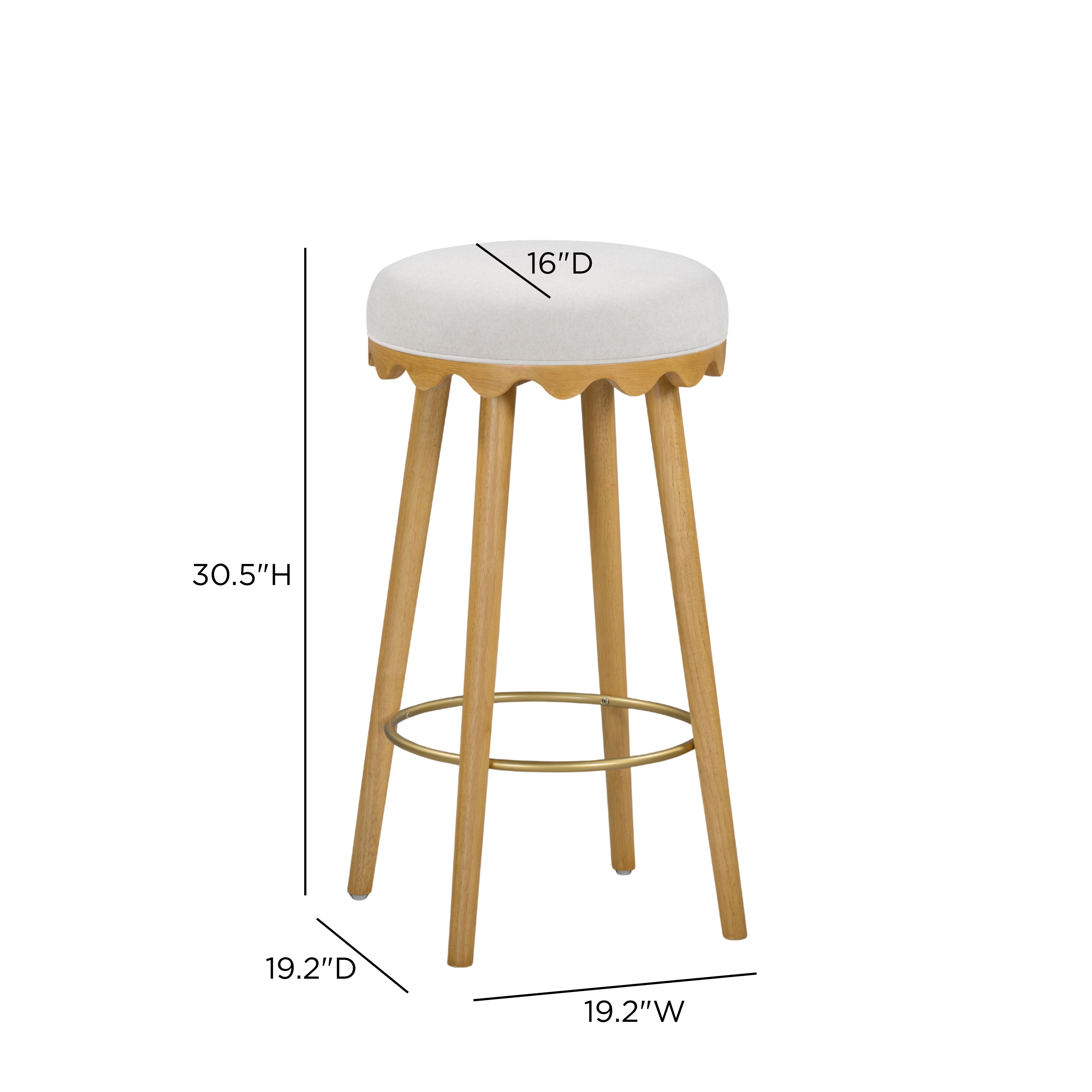 Oodle Performance Vegan Mohair Bar and Counter Stool
