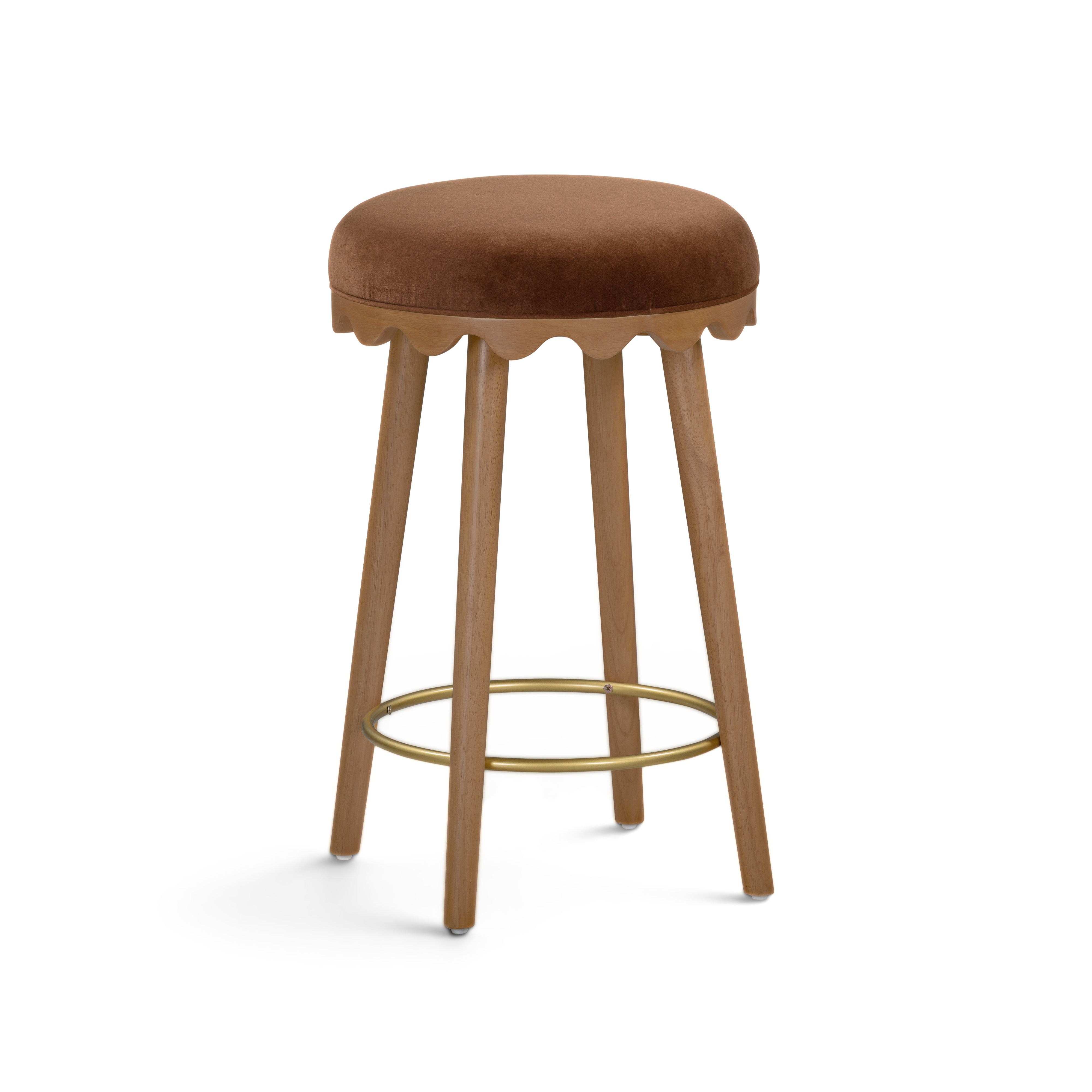 Oodle Performance Vegan Mohair Bar and Counter Stool