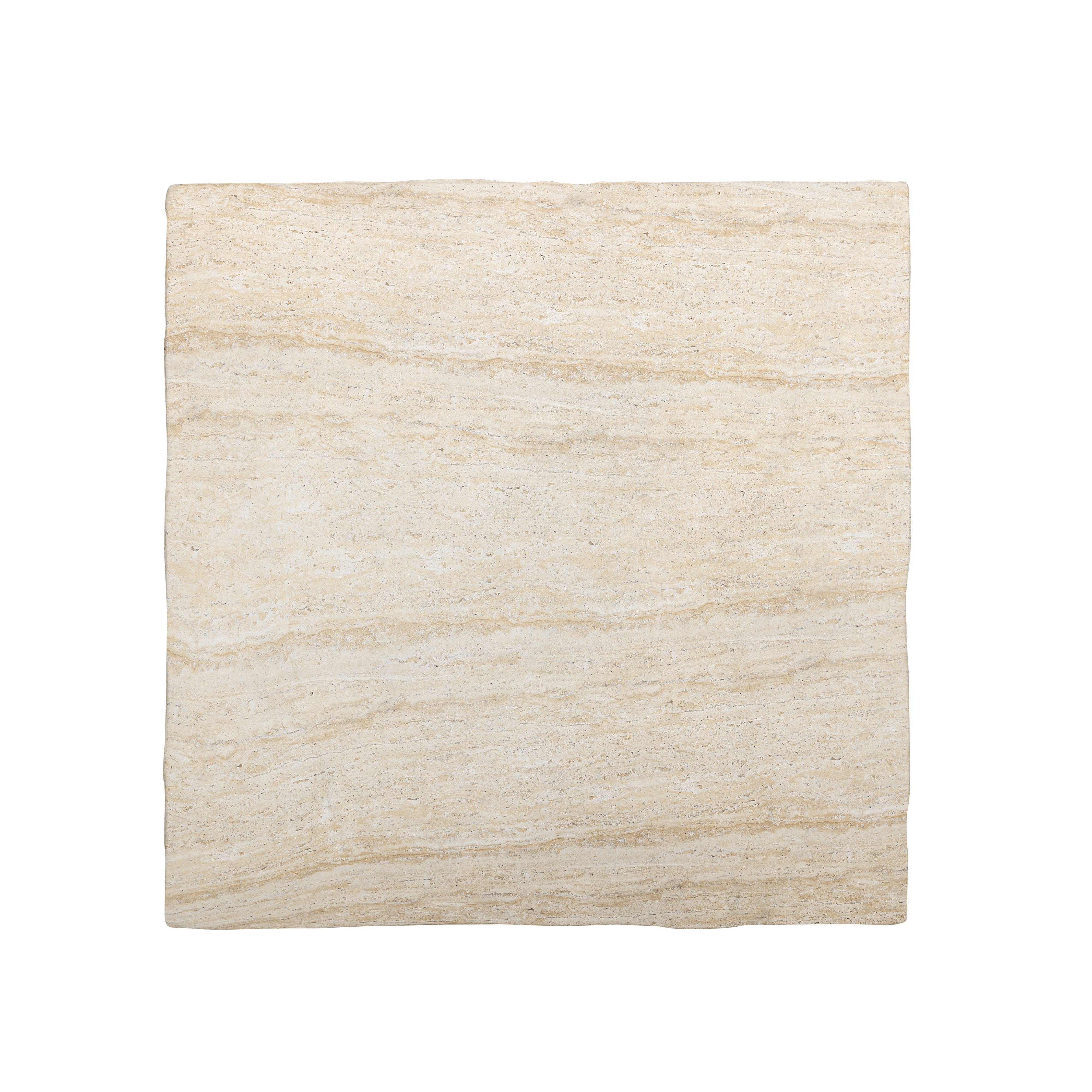 Roxanne 46" Faux Travertine Indoor/Outdoor Concrete Coffee Table