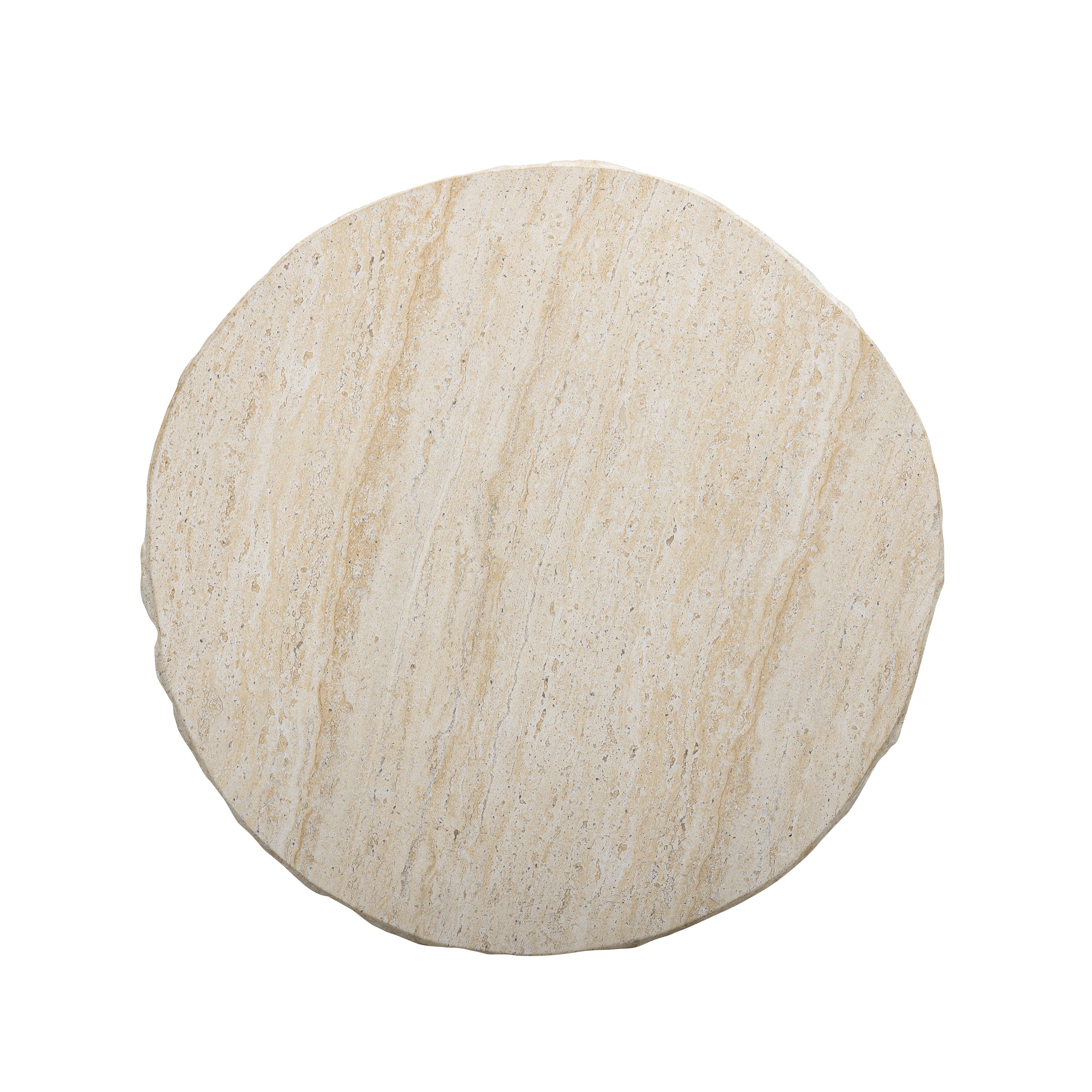 Roxanne Faux Travertine Indoor/Outdoor Concrete Side Table