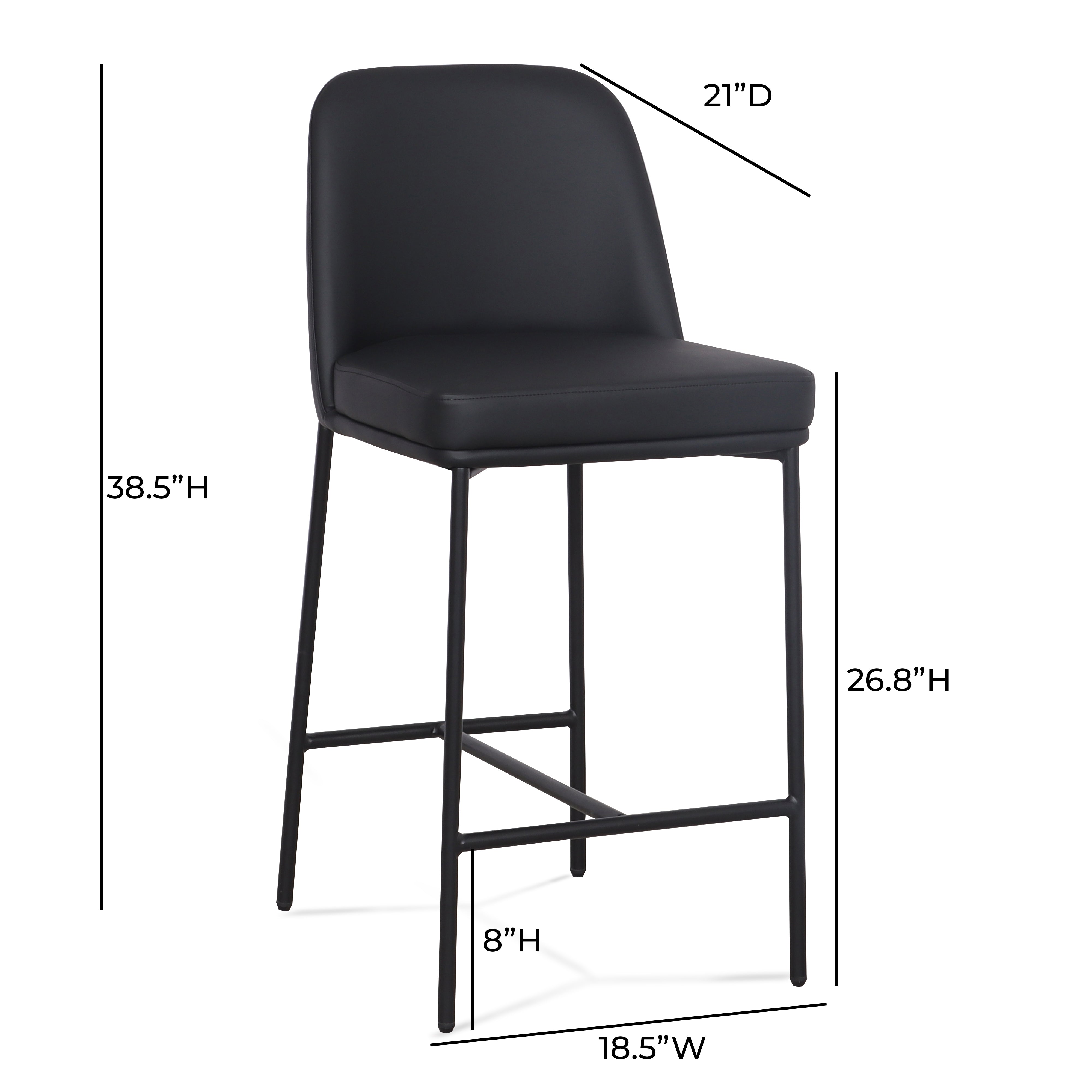 Sydney Performance Vegan Leather Counter Stool - Set of 2