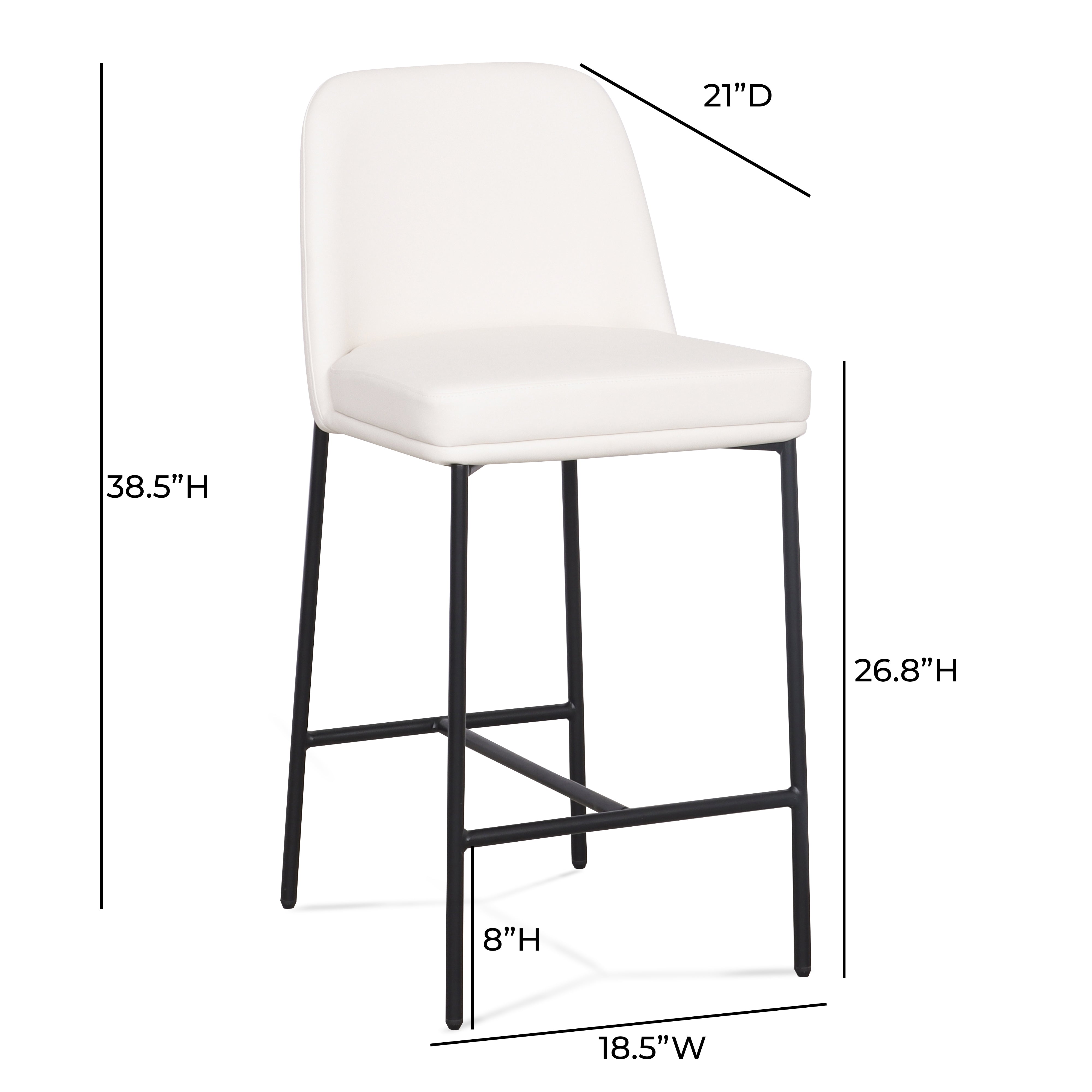Sydney Performance Vegan Leather Counter Stool - Set of 2