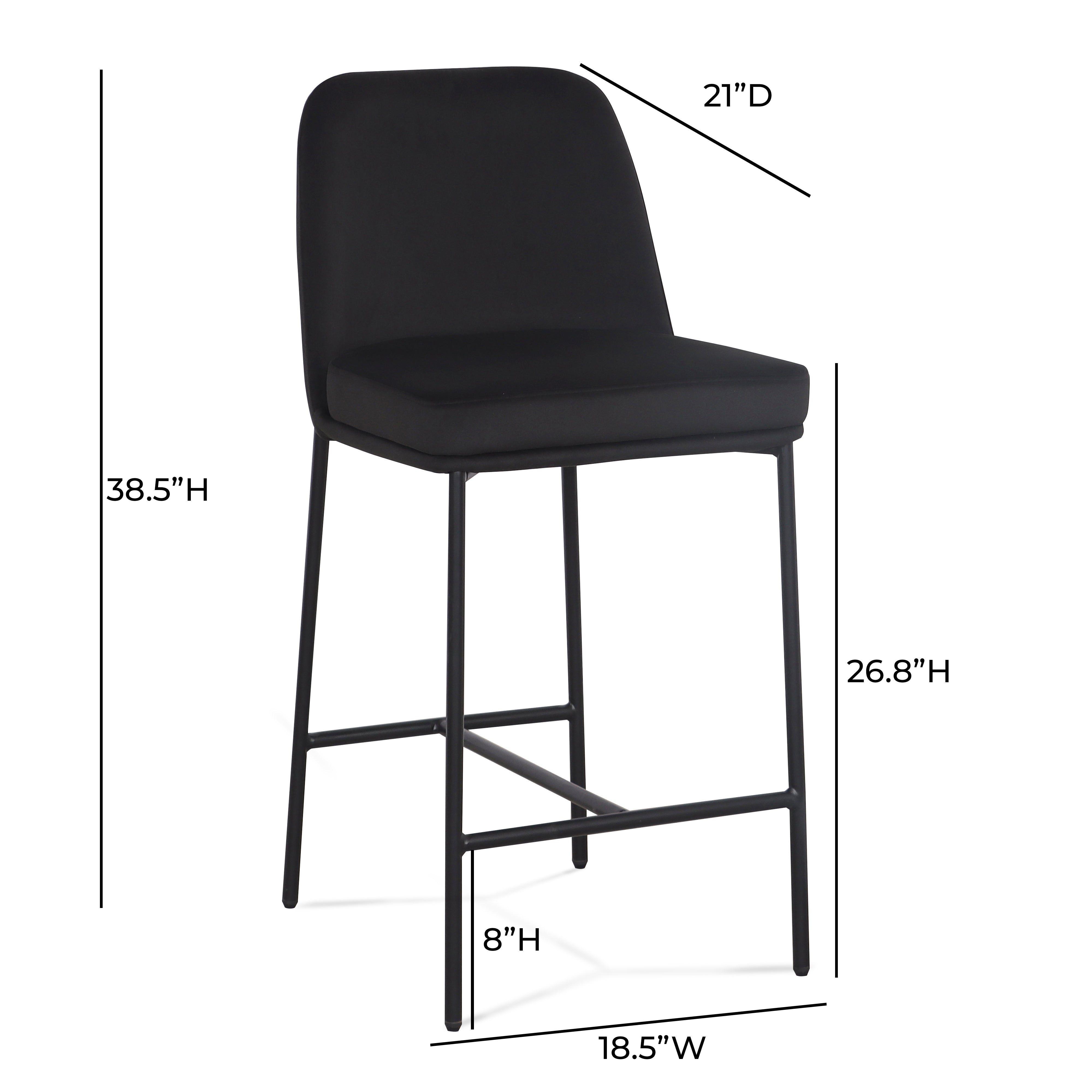 Sydney Performance Velvet Counter Stool Set of 2