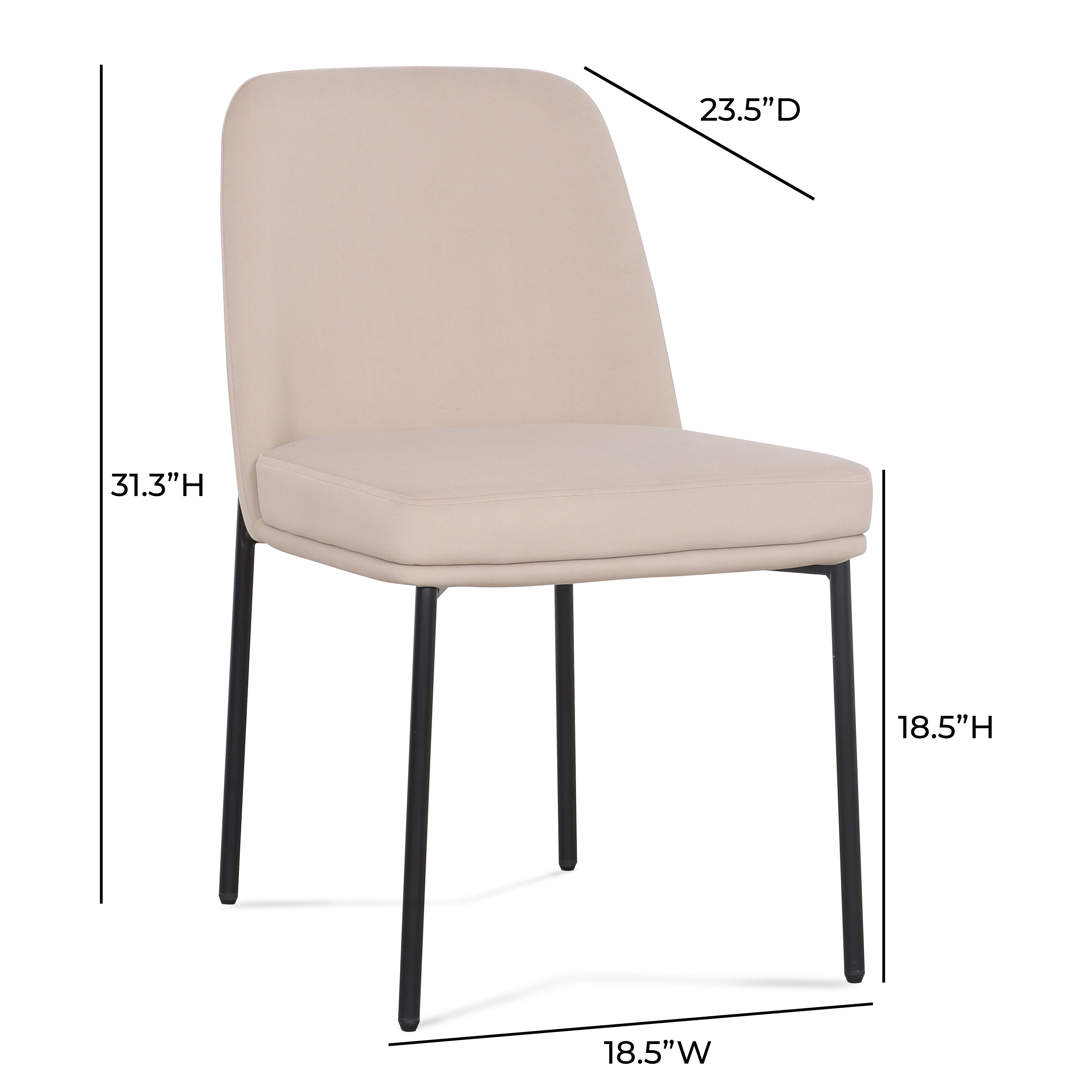 Sydney Performance Velvet Dining Chair - Set of 2